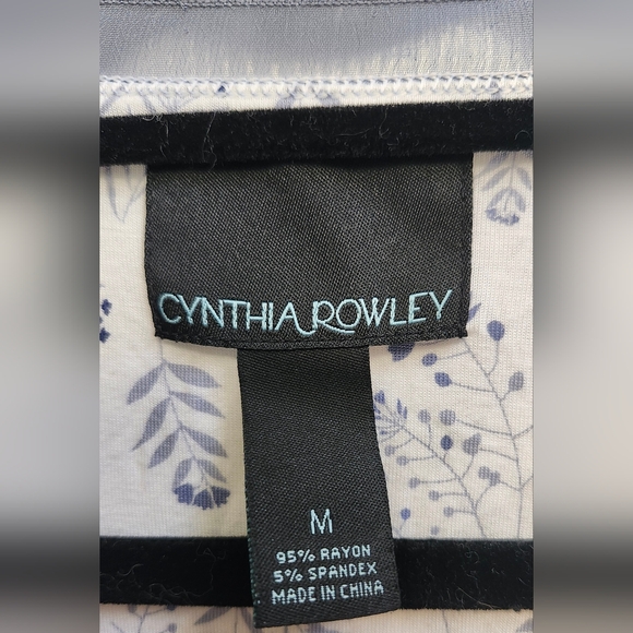 Cynthia Rowley Oversized Umpire Waist Shirt in Floral Print - Picture 3 of 3